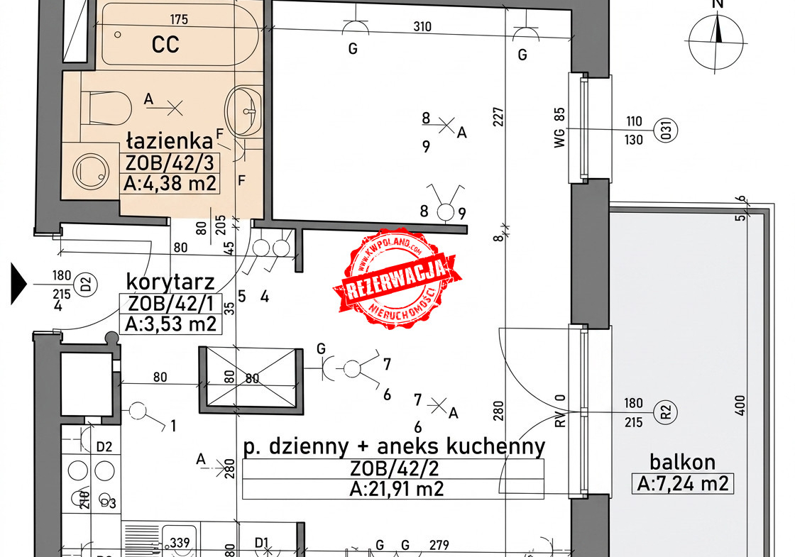 30 m² z wydzieloną sypialnią | REZERWACJA
