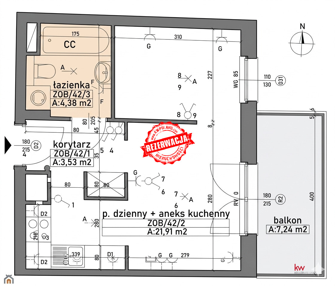 106786253 30 m² z wydzieloną sypialnią | REZERWACJA