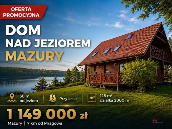 WYJĄTKOWY DOM – MAZURY, NAD JEZIOREM JUKSTY