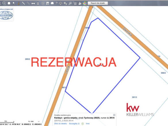 Działka z warunkami zabudowy Tychnowy.