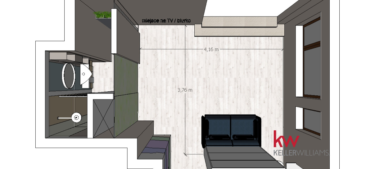 Apartament na skraju lasu | Taras na dachu – 17m²