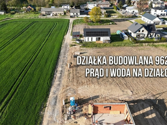 Działka gotowa do zabudowy jest prąd  woda  oraz