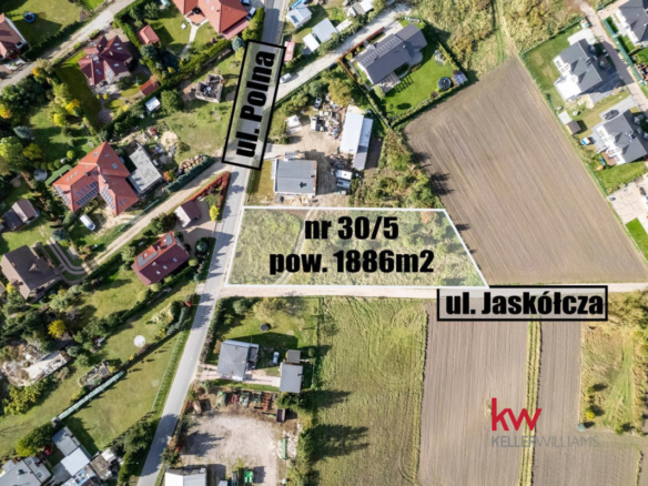 Działka budowlana Krzyszkowo 1886m2 z wydanymi WZ