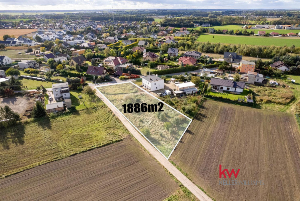 Działka budowlana Krzyszkowo 1886m2 z wydanymi WZ