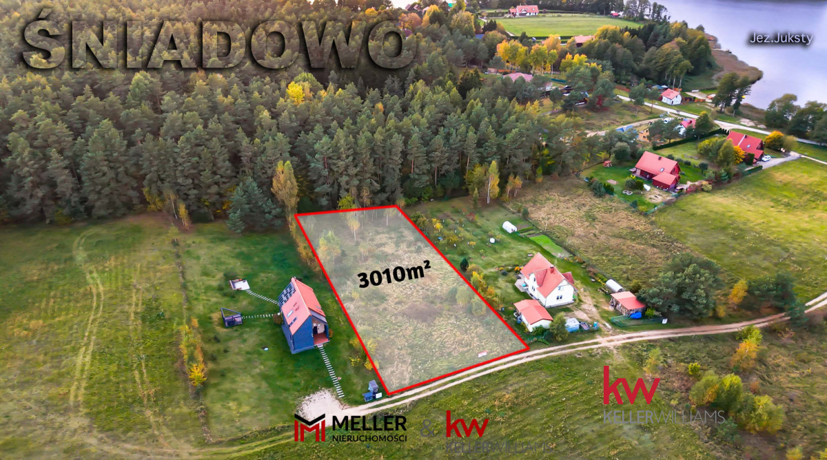 Mazury | 3010 m² przy lesie | 250 m od jeziora | WZ