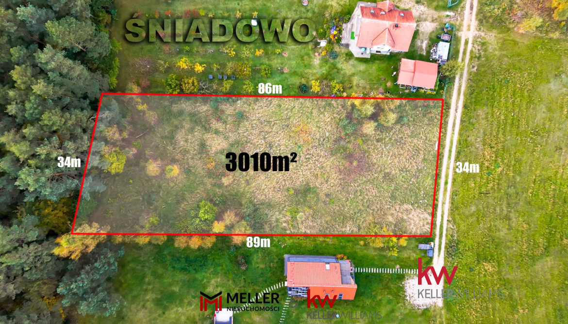 Mazury | 3010 m² przy lesie | 250 m od jeziora | WZ